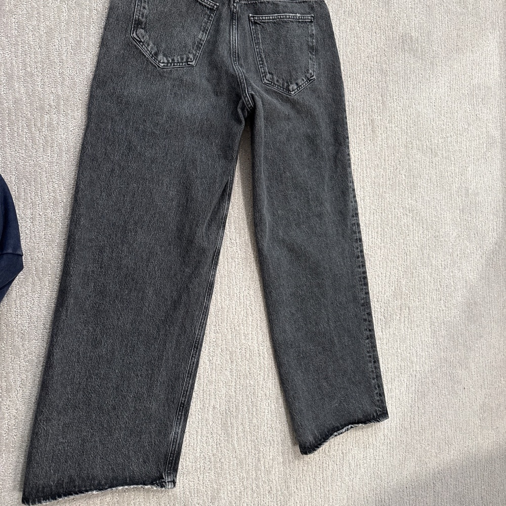 Agolde Wide Leg Jeans in Washed Black - Picture 6 of 7